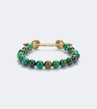 Ananya Chakra 18kt gold beaded bracelet with gemstones