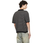 Represent Black & White California Striped Polo