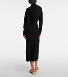 Bottega Veneta Gathered crêpe jersey midi dress