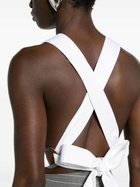 Sinead O'Dwyer White Square Neck Crop Top