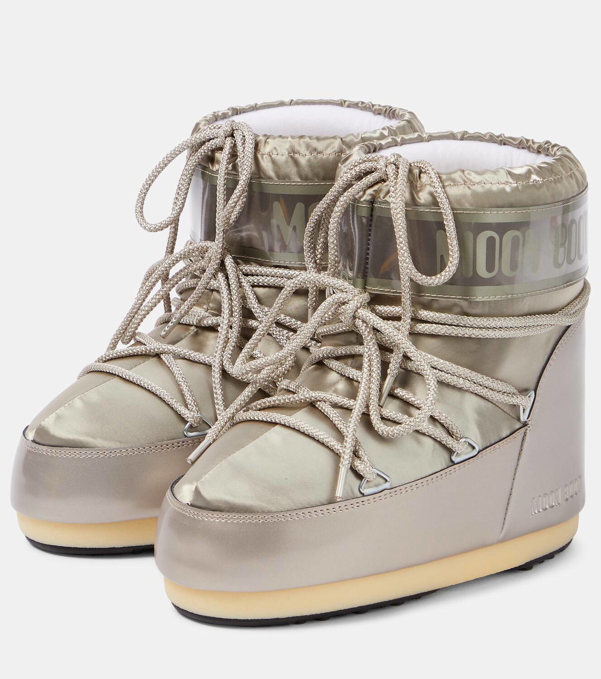 Moon Boot Icon Low Glance satin snow boots