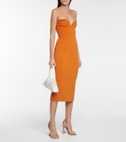 Galvan Thalia ribbed-knit midi dress