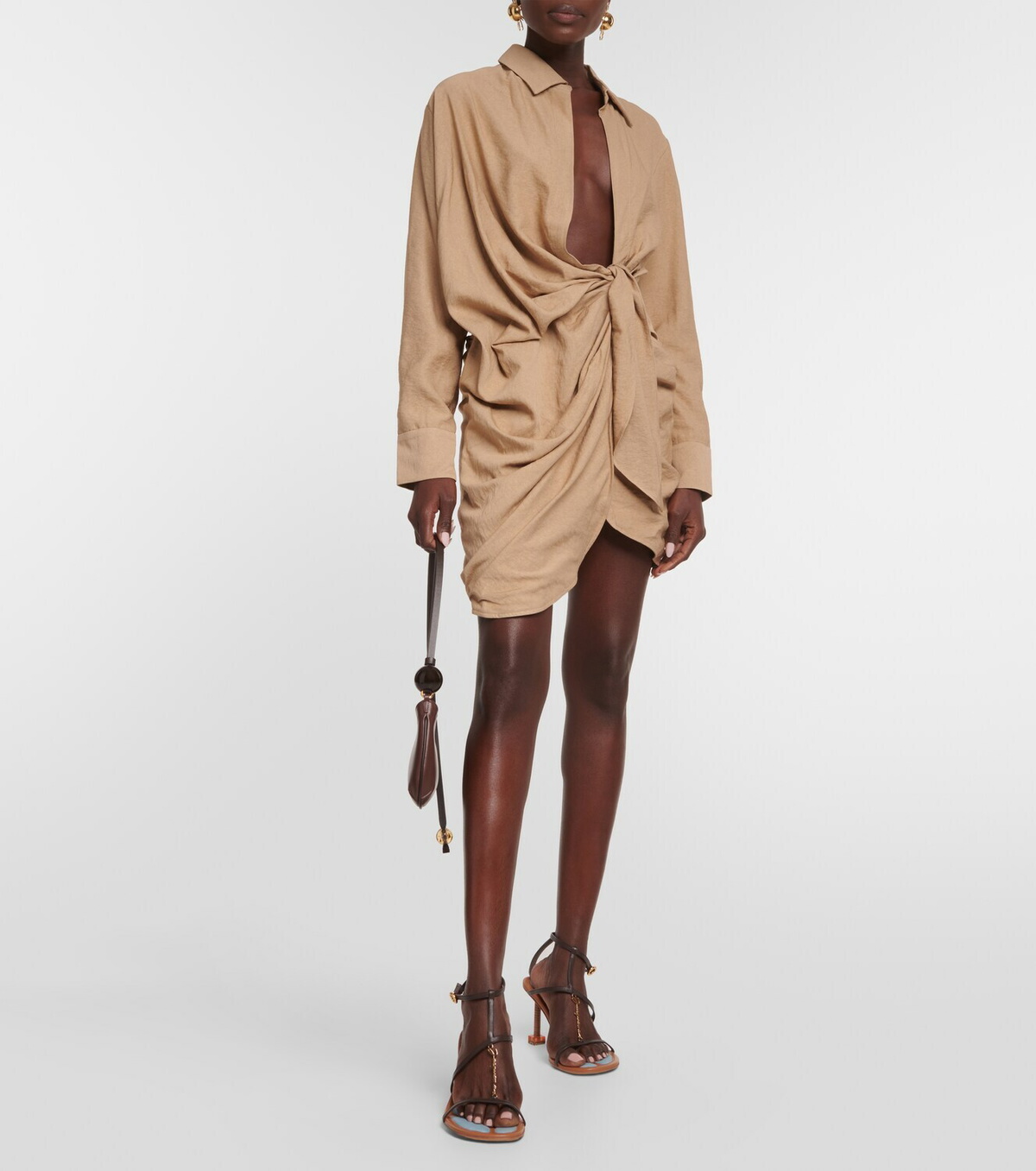 Jacquemus La Robe Bahia gathered minidress Jacquemus