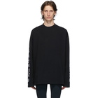 VETEMENTS Black Gothic Font Long Sleeve T-Shirt