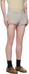Magliano Gray Embroidered Shorts