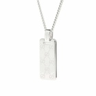 Gucci Men's Signature GG Dog Tag Necklace in Silver 