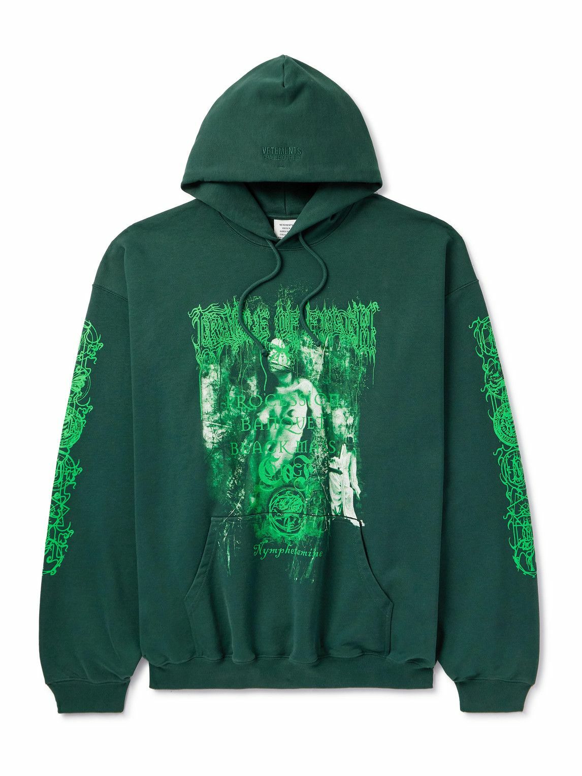 VETEMENTS Gray Goth Oversized Hoodie Vetements