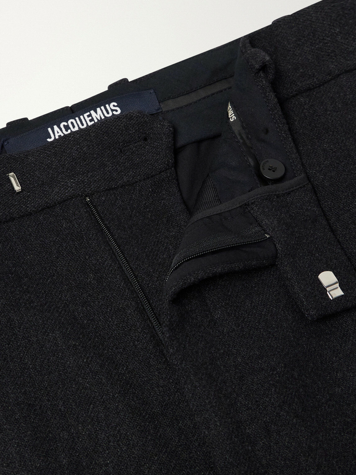 Jacquemus - Tempo Wide-Leg Wool-Blend Woven Trousers - Gray