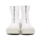 Rick Owens Drkshdw White Zipfront High-Top Sneakers