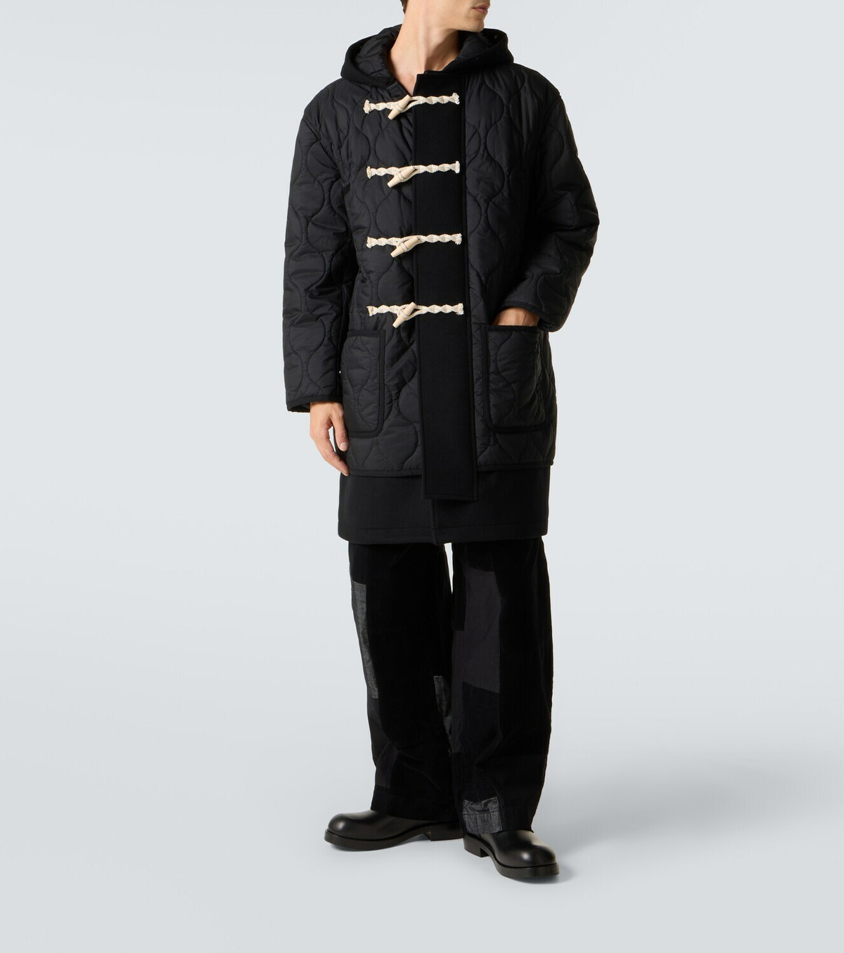 Comme des Garçons Homme Quilted wool duffel coat