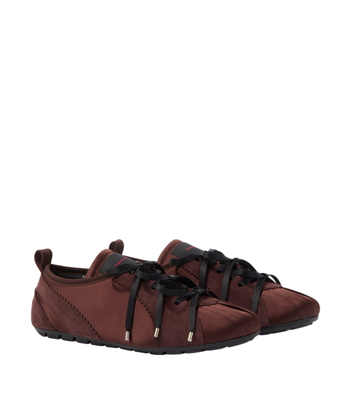 Photo: Simone Rocha Ballerina Grip suede-trimmed satin sneakers