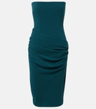 Alex Perry Gathered bustier dress