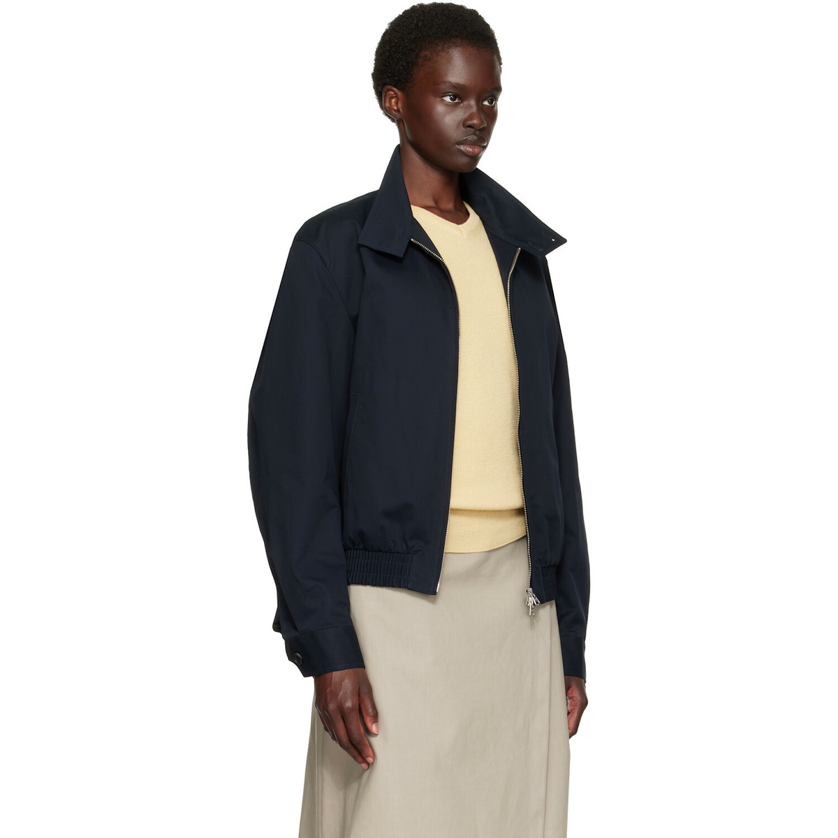 TONYWACK Navy High Density Cotton Harrington Jacket
