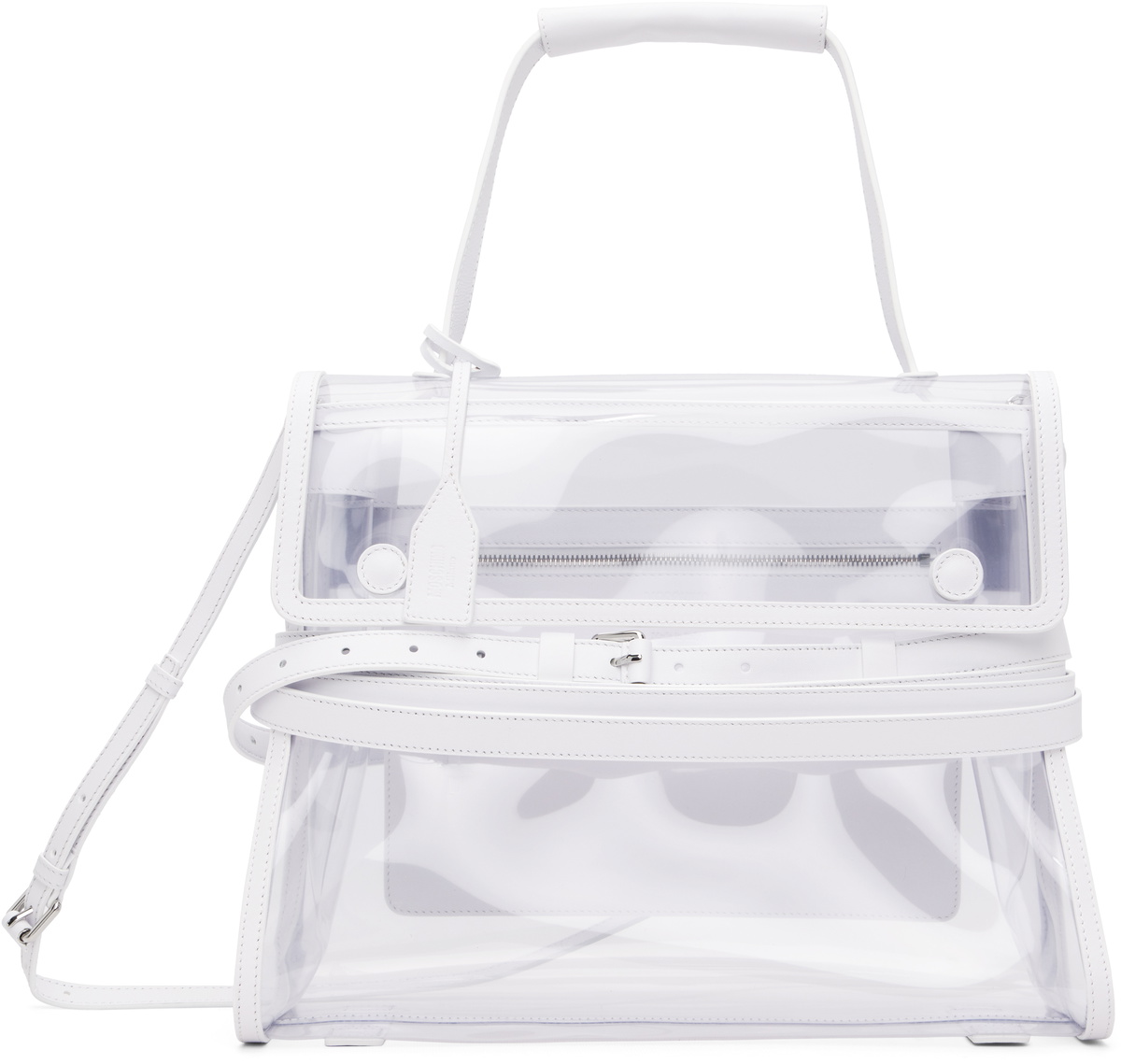 Moschino White 'Tie Me' Medium Bag