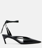The Attico Diane 55 leather slingback pumps
