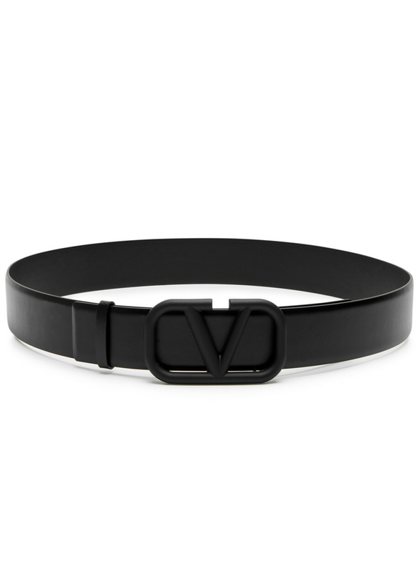 Photo: Valentino Vlogo Leather Belt Black
