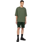 Dries Van Noten Green Cotton Zip Shorts