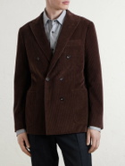 Canali - Double-Breasted Cotton-Corduroy Blazer - Brown