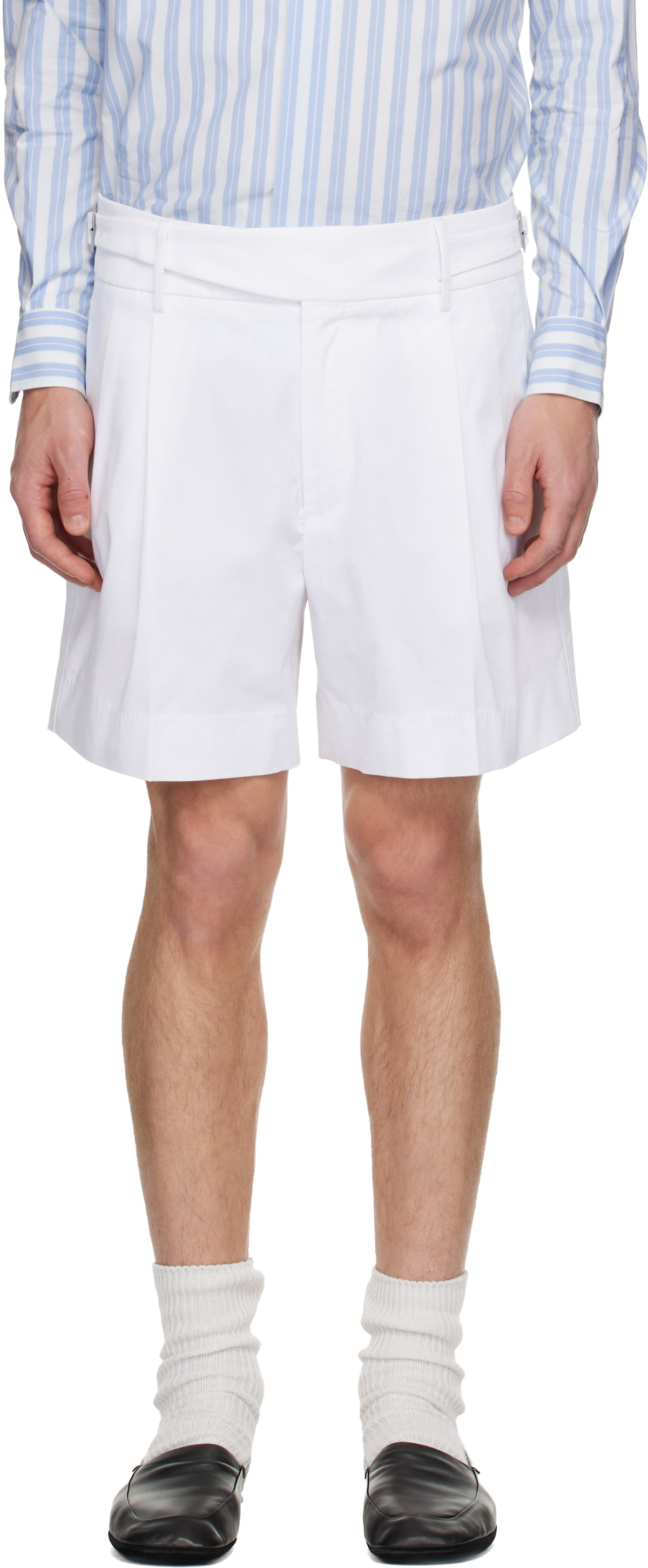 Dolce&Gabbana White Pleated Shorts