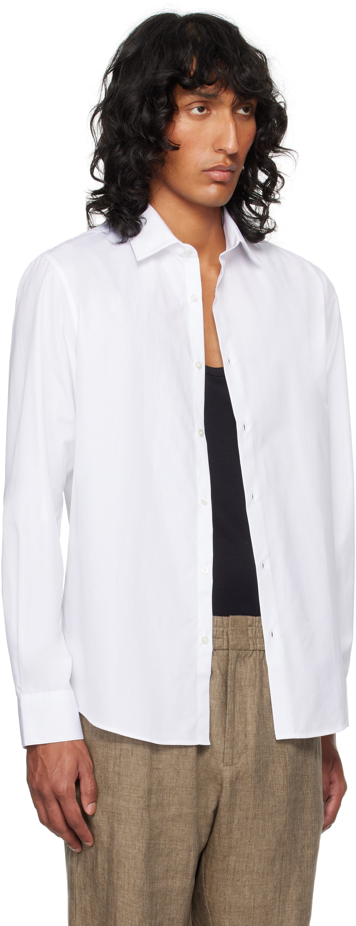 Sunspel White Sea Island Cotton Shirt Sunspel Sunspel White Sea Island Cotton Shirt Sunspel