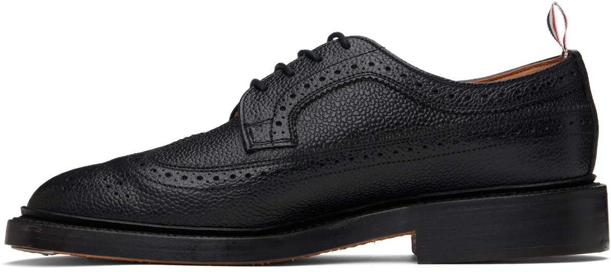 Thom Browne Black Leather Sole Longwing Derbys