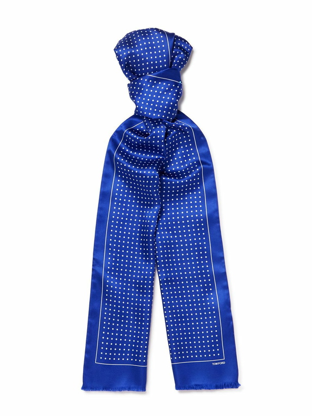 Photo: TOM FORD - Polka-Dot Silk-Satin Scarf