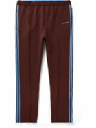 adidas Originals - Wales Bonner Slim-Fit Straight-Leg Striped Recycled Knitted Sweatpants - Brown