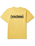 Central Bookings Intl™️ - Logo-Print Cotton-Jersey T-Shirt - Yellow