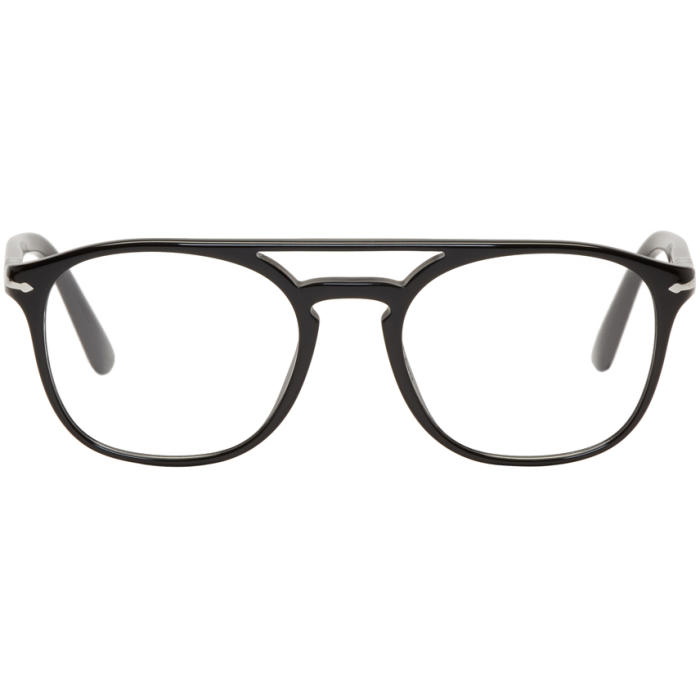 Photo: Persol Black Top Bar Glasses