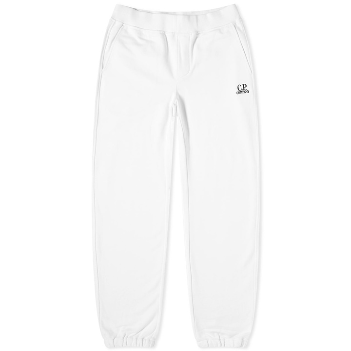 Photo: C.P. Company Men's Diagonal Fleece Track Pants in Gauze White