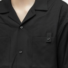 Uniform Bridge Men's Two Pocket Open Collar Short Sleeve Shirt in Black