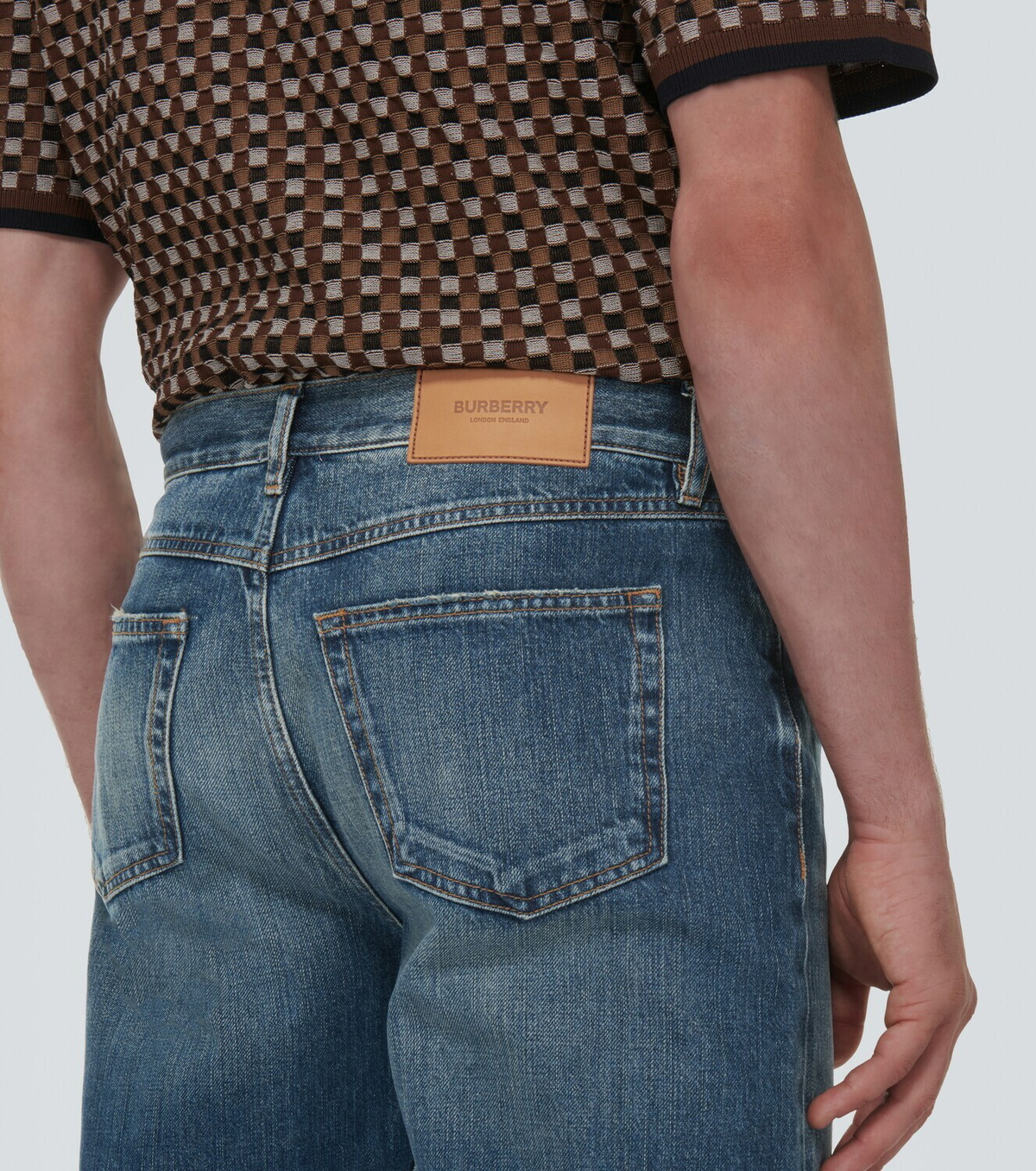 Burberry Men Turn Up Jeans Mid Blue main image 1