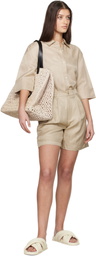 ANINE BING Off-White Lizzie Sandals