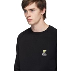 Maison Kitsune Black Smiley Fox Sweatshirt