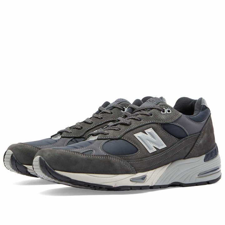 Photo: New Balance Men's 991v1 - Made in UK Sneakers in Magnet/Vulcan/Smoked Pearl