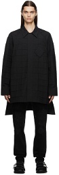 Givenchy Black Wool Check Shirt