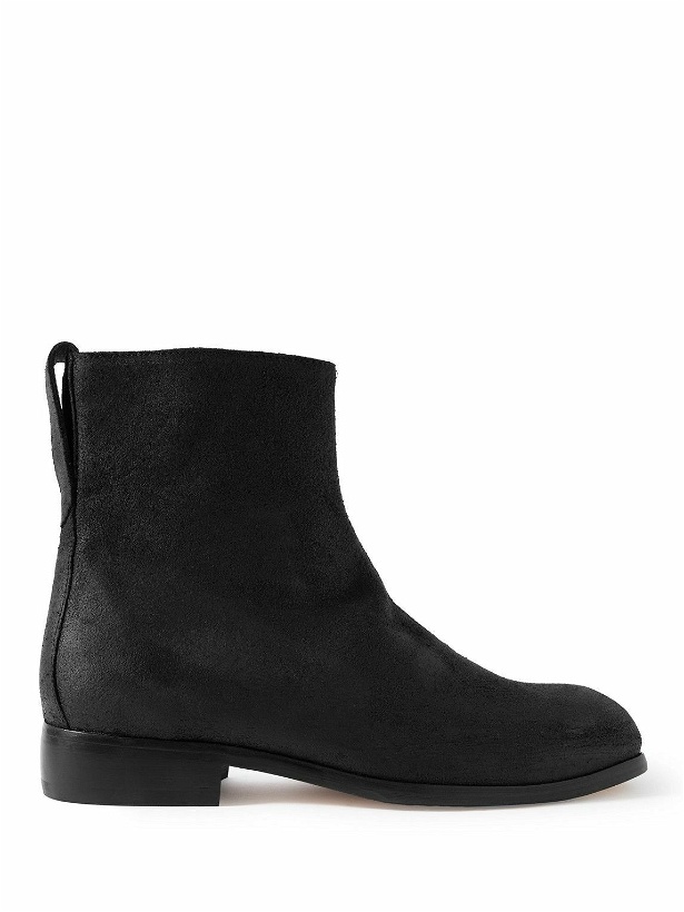 Photo: Our Legacy - Michaelis Waxed-Suede Boots - Black