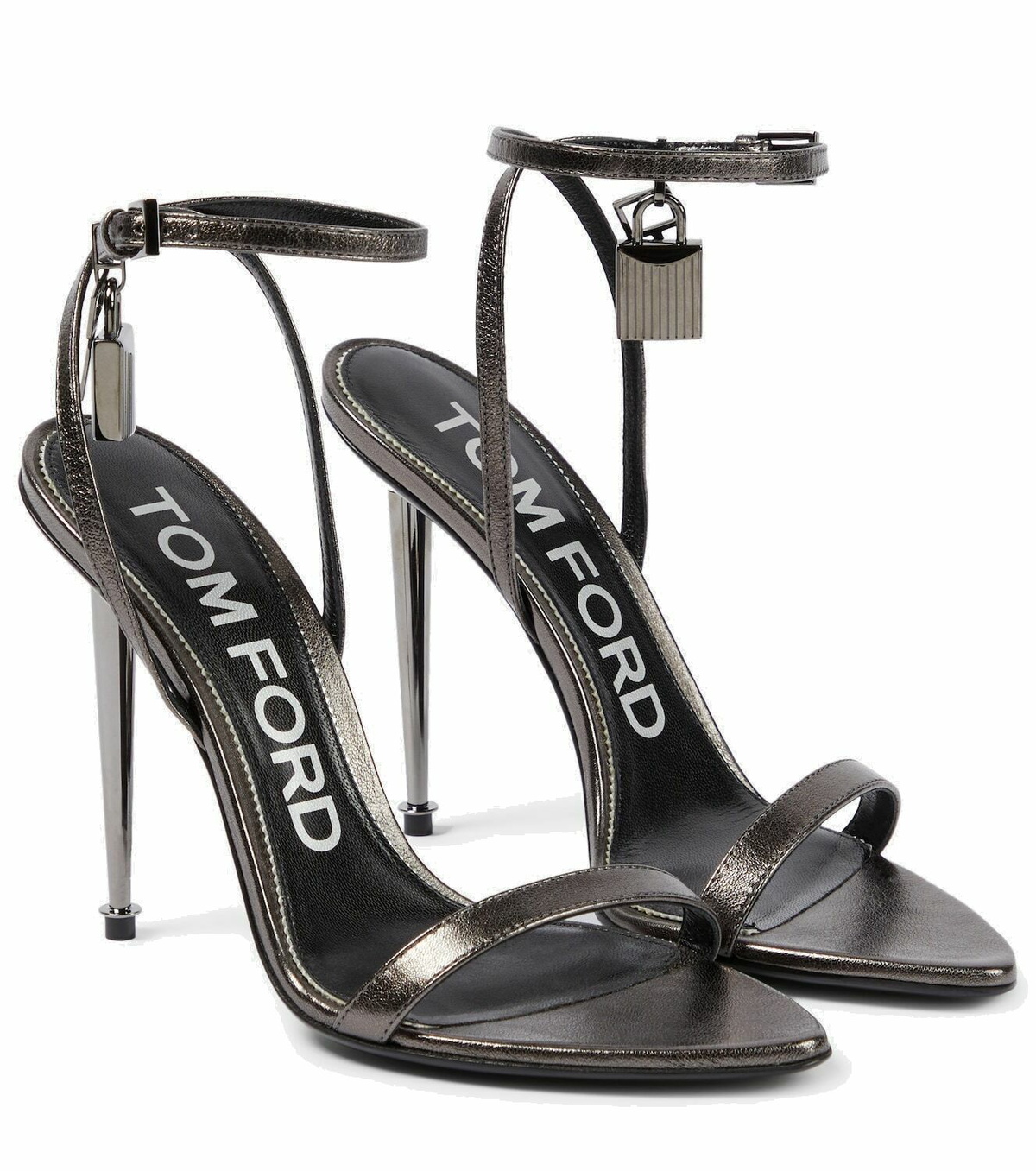 Tom Ford Padlock Metallic Leather Sandals Tom Ford 0620