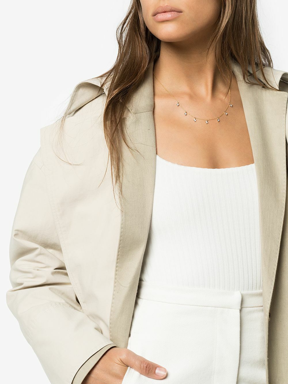 Dana Rebecca Designs 14K Yellow Gold Ava Bea Station Diamond Necklace ...