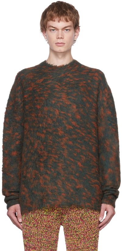 Photo: Acne Studios Green & Orange Acrylic Sweater