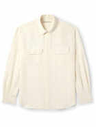 UMIT BENAN B - Linen and Silk-Blend Overshirt - Yellow