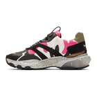 Valentino Black and Pink Valentino Garavani Camouflage Bounce Sneakers