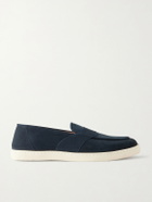 George Cleverley - Joey Nubuck Penny Loafers - Blue