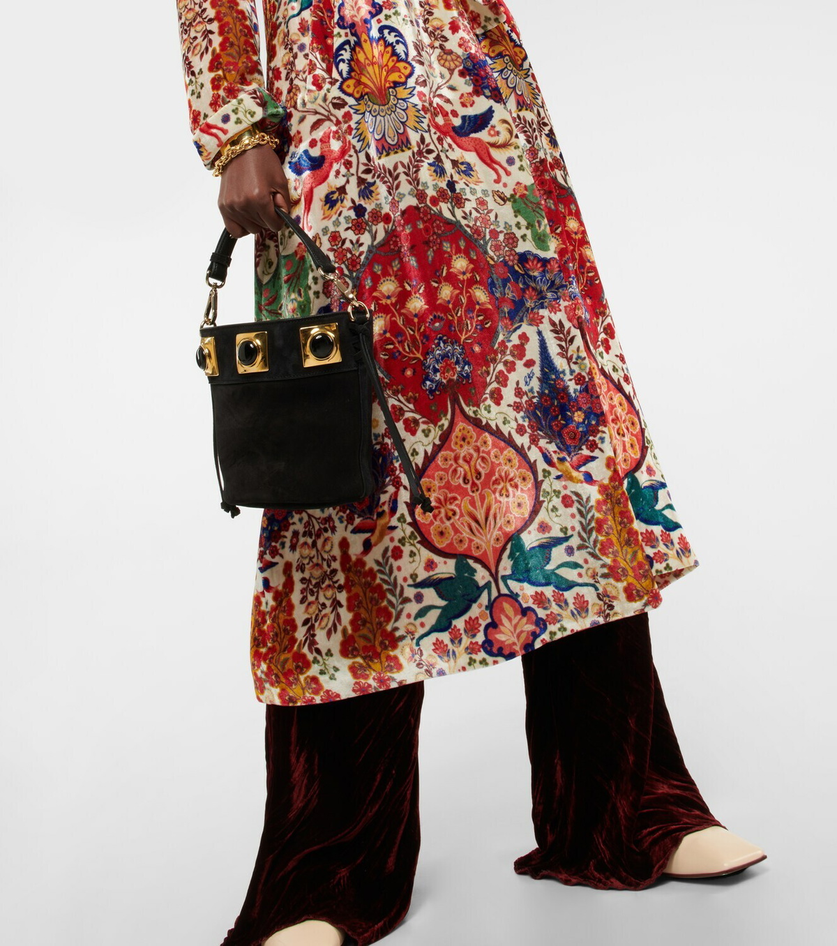 Etro - Printed velvet robe