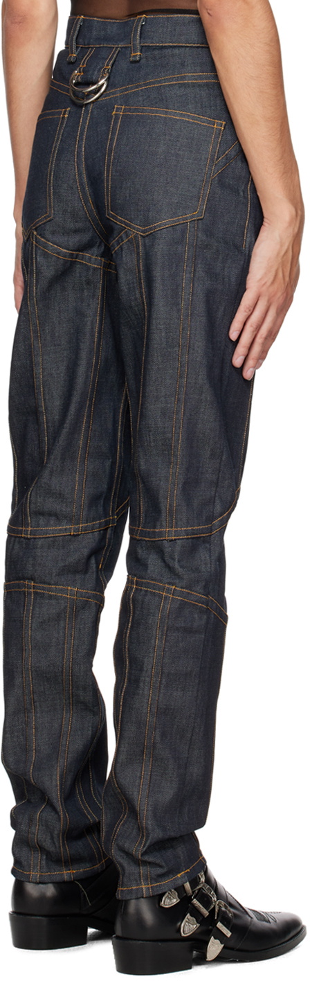 Parnell Mooney SSENSE Exclusive Indigo 50 Panel Jeans