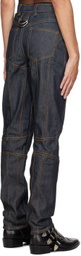 Parnell Mooney SSENSE Exclusive Indigo 50 Panel Jeans
