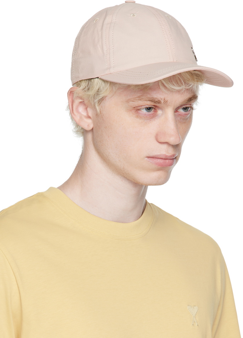 AMI Alexandre Mattiussi Pink Ami de Cœur Studs Cap