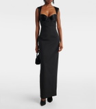 Nina Ricci Cutout virgin wool corset gown