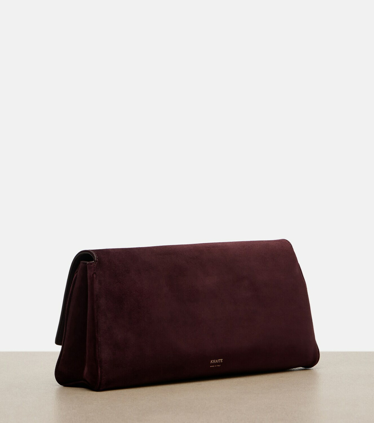 Khaite Audrey suede clutch
