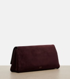 Khaite Audrey suede clutch